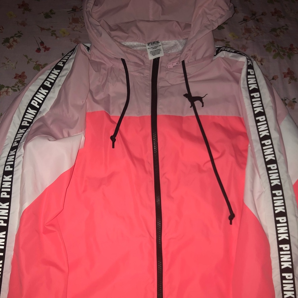 PINK Anorak Color block  jacket.